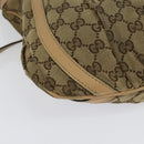 GUCCI GG Canvas Shoulder Bag Beige Gold 203257 Auth 134640-15