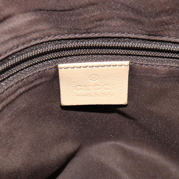 GUCCI GG Canvas Shoulder Bag Beige Gold 203257 Auth 134640