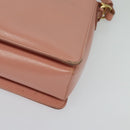 Salvatore Ferragamo Vala Hand Bag Leather 2way Pink Gold Auth 134642-16