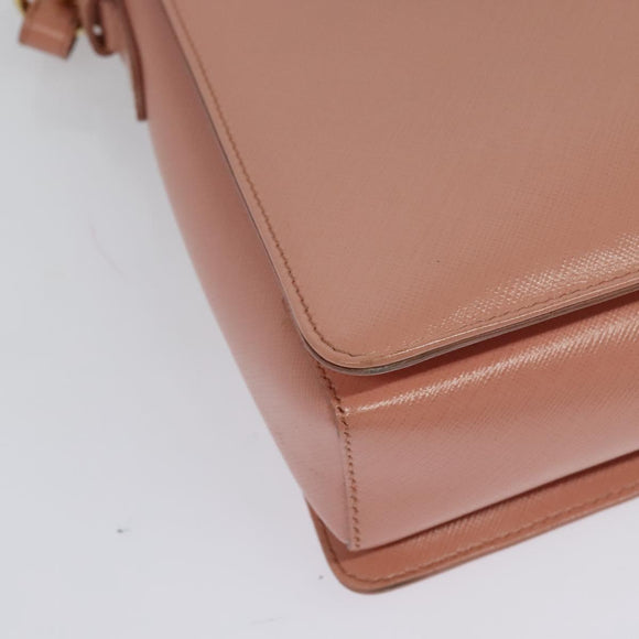 Salvatore Ferragamo Vala Hand Bag Leather 2way Pink Gold Auth 134642