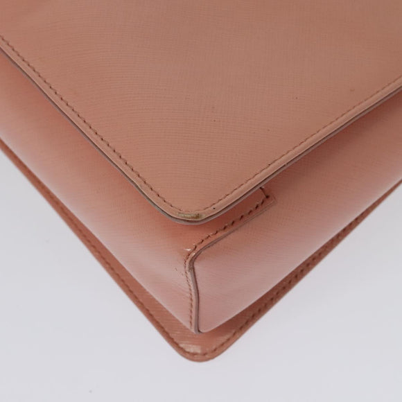 Salvatore Ferragamo Vala Hand Bag Leather 2way Pink Gold Auth 134642