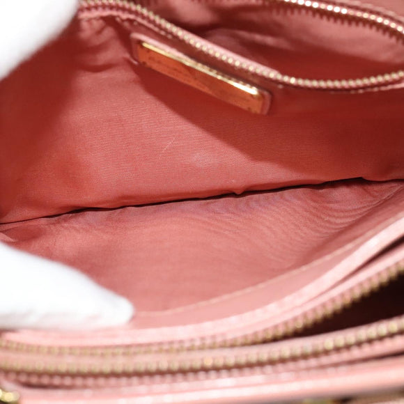 Salvatore Ferragamo Vala Hand Bag Leather 2way Pink Gold Auth 134642