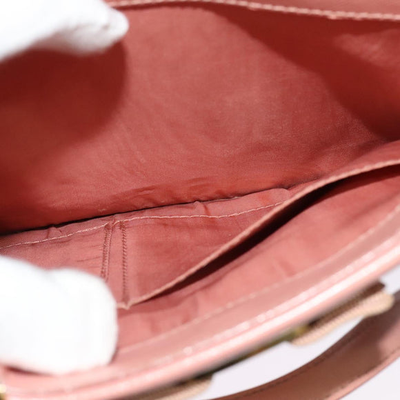 Salvatore Ferragamo Vala Hand Bag Leather 2way Pink Gold Auth 134642