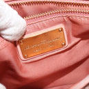 Salvatore Ferragamo Vala Hand Bag Leather 2way Pink Gold Auth 134642-23