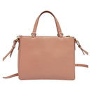 Salvatore Ferragamo Vala Hand Bag Leather 2way Pink Gold Auth 134642-2
