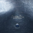 Christian Dior Trotter Canvas Shoulder Bag Navy Gold Auth 134643-16