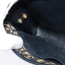 Christian Dior Trotter Canvas Shoulder Bag Navy Gold Auth 134643-19