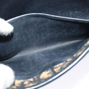 Christian Dior Trotter Canvas Shoulder Bag Navy Gold Auth 134643-20