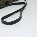 Christian Dior Trotter Canvas Shoulder Bag Navy Gold Auth 134643-7