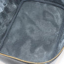 CHANEL COCO Mark Vanity Pouch Caviar Skin Black Gold CC Auth 134647-12