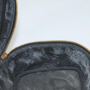 CHANEL COCO Mark Vanity Pouch Caviar Skin Black Gold CC Auth 134647-18