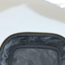 CHANEL COCO Mark Vanity Pouch Caviar Skin Black Gold CC Auth 134647-19