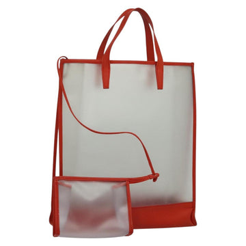 LOEWE Hand Bag Vinyl Orange Auth 134650