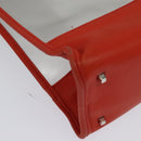 LOEWE Hand Bag Vinyl Orange Auth 134650-15