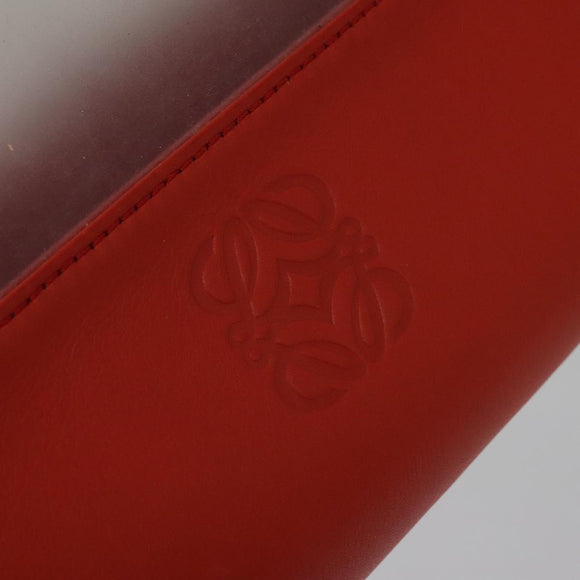 LOEWE Hand Bag Vinyl Orange Auth 134650