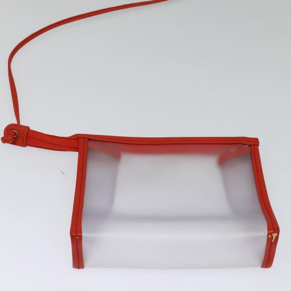 LOEWE Hand Bag Vinyl Orange Auth 134650