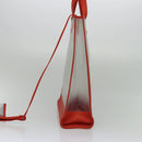 LOEWE Hand Bag Vinyl Orange Auth 134650-3