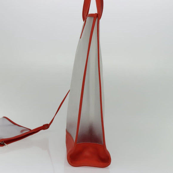 LOEWE Hand Bag Vinyl Orange Auth 134650