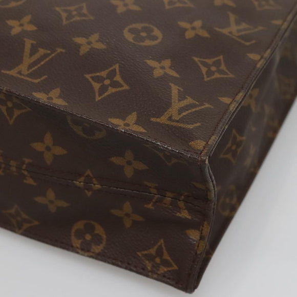 LOUIS VUITTON Monogram Sac Plat Hand Bag M51140 LV Auth 134657