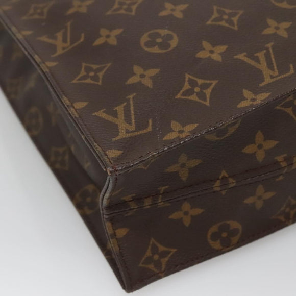 LOUIS VUITTON Monogram Sac Plat Hand Bag M51140 LV Auth 134657