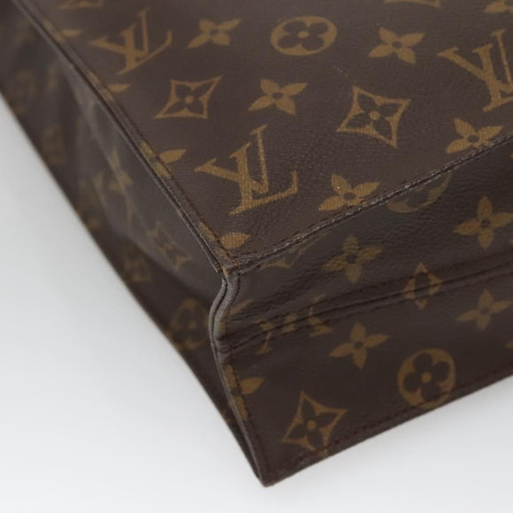 LOUIS VUITTON Monogram Sac Plat Hand Bag M51140 LV Auth 134657