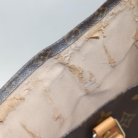 LOUIS VUITTON Monogram Sac Plat Hand Bag M51140 LV Auth 134657