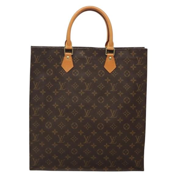 LOUIS VUITTON Monogram Sac Plat Hand Bag M51140 LV Auth 134657