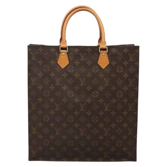 LOUIS VUITTON Monogram Sac Plat Hand Bag M51140 LV Auth 134657