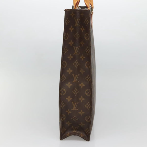 LOUIS VUITTON Monogram Sac Plat Hand Bag M51140 LV Auth 134657