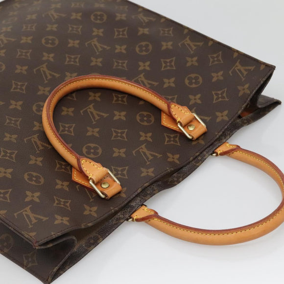 LOUIS VUITTON Monogram Sac Plat Hand Bag M51140 LV Auth 134657