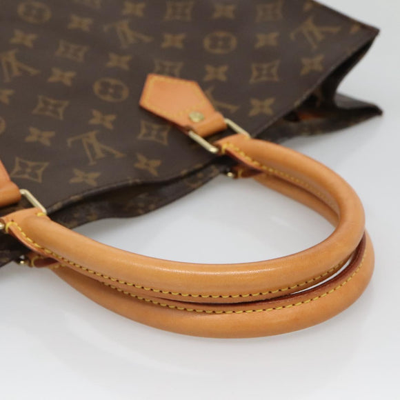LOUIS VUITTON Monogram Sac Plat Hand Bag M51140 LV Auth 134657