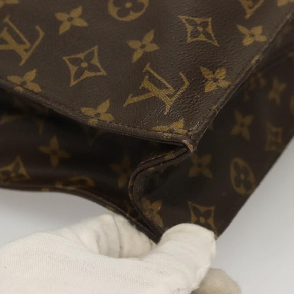 LOUIS VUITTON Monogram Sac Plat Hand Bag M51140 LV Auth 134658