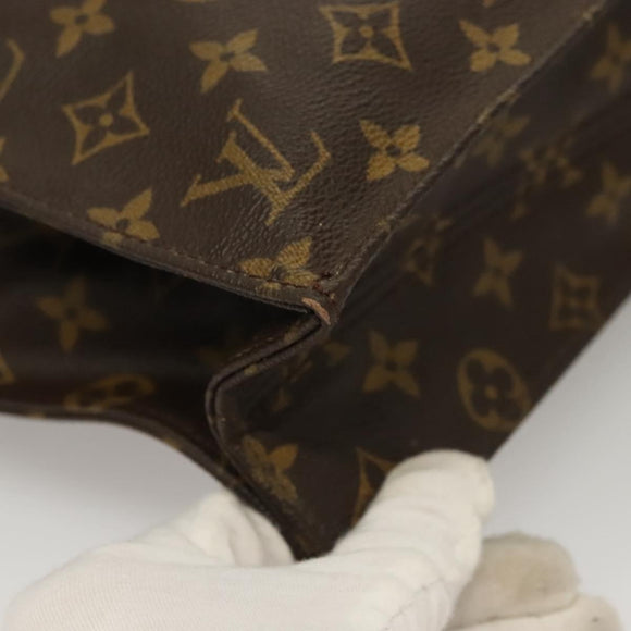 LOUIS VUITTON Monogram Sac Plat Hand Bag M51140 LV Auth 134658