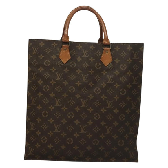 LOUIS VUITTON Monogram Sac Plat Hand Bag M51140 LV Auth 134658