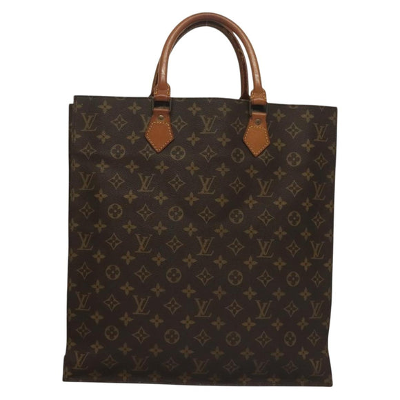 LOUIS VUITTON Monogram Sac Plat Hand Bag M51140 LV Auth 134658