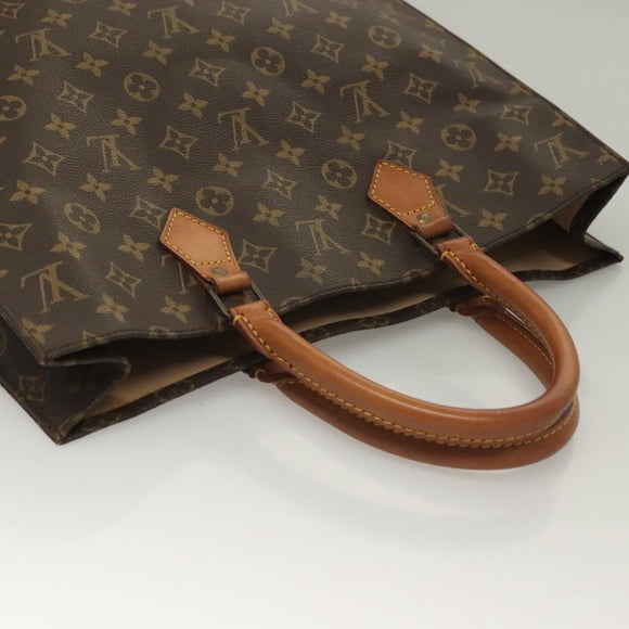 LOUIS VUITTON Monogram Sac Plat Hand Bag M51140 LV Auth 134658