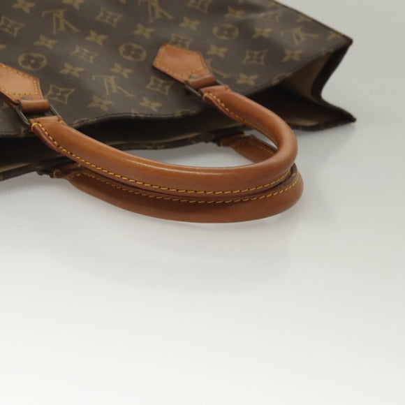 LOUIS VUITTON Monogram Sac Plat Hand Bag M51140 LV Auth 134658