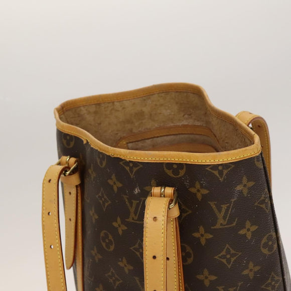 LOUIS VUITTON Monogram Bucket GM Shoulder Bag M42236 LV Auth 134662