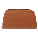 LOUIS VUITTON Epi Dauphine PM Pouch Brown M48443 LV Auth 134667-2
