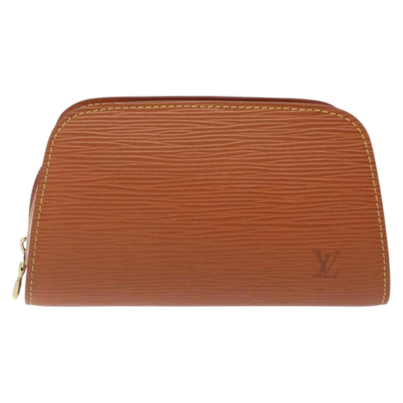 LOUIS VUITTON Epi Dauphine PM Pouch Brown M48443 LV Auth 134667