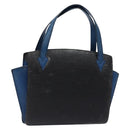 LOUIS VUITTON Epi Bicolor Varenne Hand Bag Black Blue M52385 LV Auth 134668-1