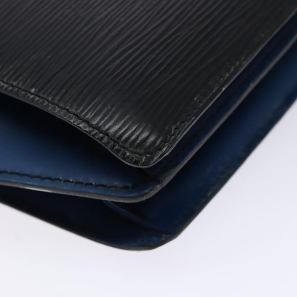 LOUIS VUITTON Epi Bicolor Varenne Hand Bag Black Blue M52385 LV Auth 134668