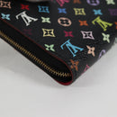 LOUIS VUITTON Monogram Multicolor Zippy Coin Purse Black M93740 LV Auth 134682V-15