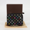 LOUIS VUITTON Monogram Multicolor Zippy Coin Purse Black M93740 LV Auth 134682V-12