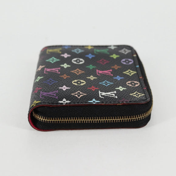 LOUIS VUITTON Monogram Multicolor Zippy Coin Purse Black M93740 LV Auth 134682V