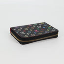 LOUIS VUITTON Monogram Multicolor Zippy Coin Purse Black M93740 LV Auth 134682V-5