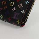 LOUIS VUITTON Monogram Multicolor Zippy Coin Purse Black M93740 LV Auth 134682V-14
