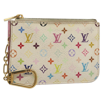 LOUIS VUITTON Monogram Multicolor Pochette Cles NM White M93734 LV Auth 134683
