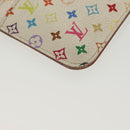 LOUIS VUITTON Monogram Multicolor Pochette Cles NM White M93734 LV Auth 134683-16
