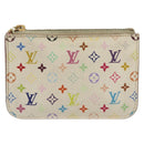 LOUIS VUITTON Monogram Multicolor Pochette Cles NM White M93734 LV Auth 134683-13